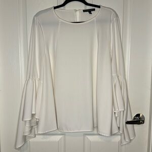 Ivory blouse with sleeve detail